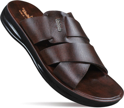 UNITEDS PU Men Sandals(Brown , 6)