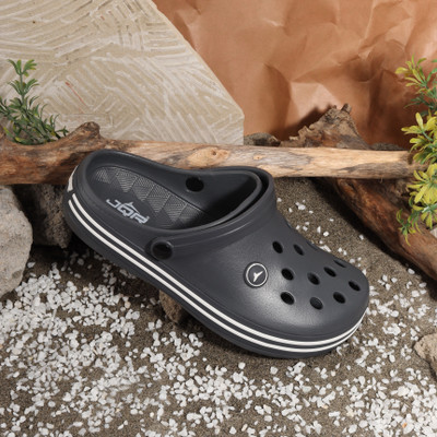 JQR FLOAT |Ultra-Soft and Comfortable Flip-Flops|Fashionable Slip-on Clogs Men Clogs(Grey, White , 7)
