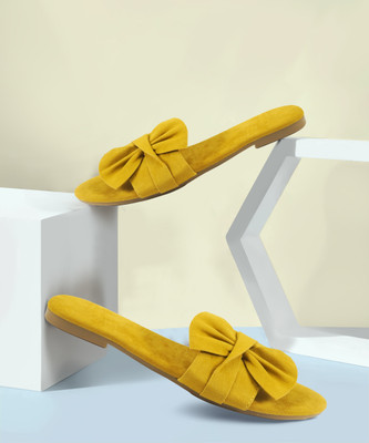 CLOSKO Women Flats(Yellow , 4)