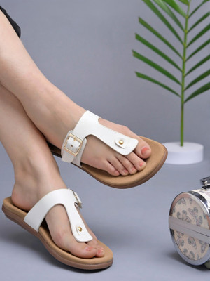 SHOETOPIA Women Flats(White , 6)