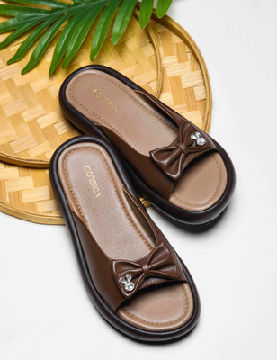 CORSICA Women Flats(Brown , 5)