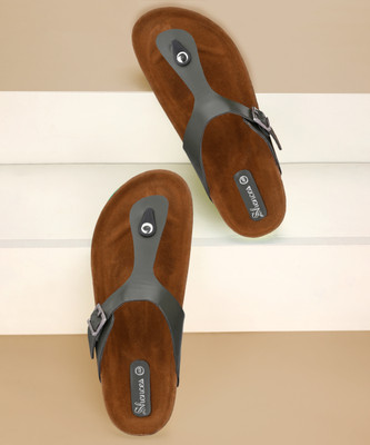 SHENCES Original Cork Sole Men Sandals(Olive , 7)