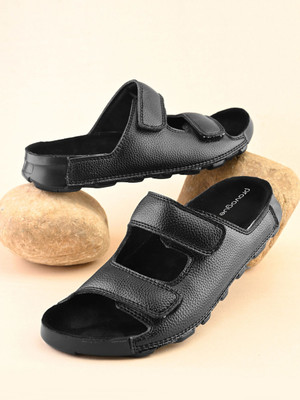 PROVOGUE Men Sandals(Black , 8)