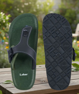 Lehar Soft and Comfortable Orthopedic Pain Relief Men Sandals(Black, Olive , 7)