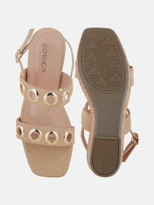 CORSICA Women Heels(Beige , 5)