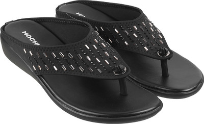 MOCHI Women Wedges(Black , 4)