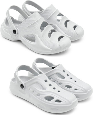 Golf Men Clogs(Grey, Grey , 6)