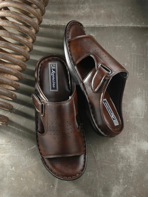 LEONCINO Slippers | Stylish Comfortable Chappal | Daily Casual And Ethnic Wear Sandals | Men Sandals(Brown , 7)