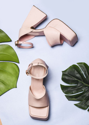 TRYME Women Heels(Pink , 6)