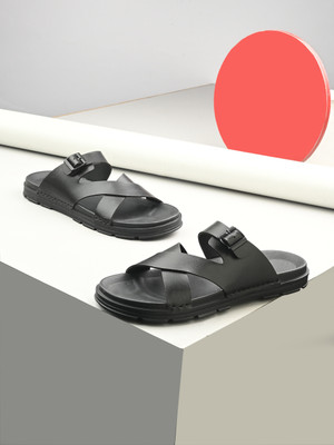 KILLER Sandals | Trendy Chappal | Comfortable Daily Ethnic Wear Casual Gents Slippers | Men Sandals(Black , 6)