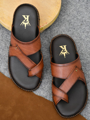 KLASSEN Men Sandals(Tan , 8)