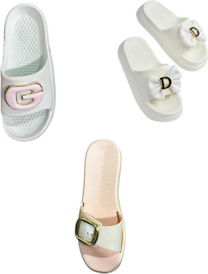 strivox Women Flip Flops(Multicolor , 7)