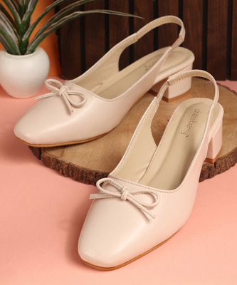 Dressberry Women Heels(Beige , 5)