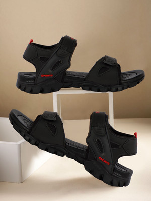 QRITE Phylon Looks Trendy | Lightweight | Waterproof l Comfortable l Sandal for Men Men Sandals(Black , 10)