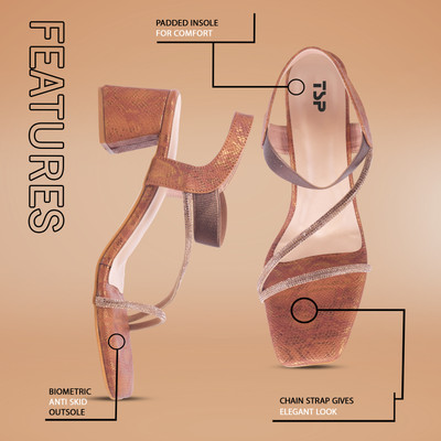 THE STHAPAK BLESS YOUR FEET Women Heels(Brown , 9)