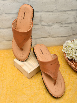 AJANTA Women Flats(Tan , 3)
