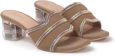 Denill Women Heels(Beige , 8)