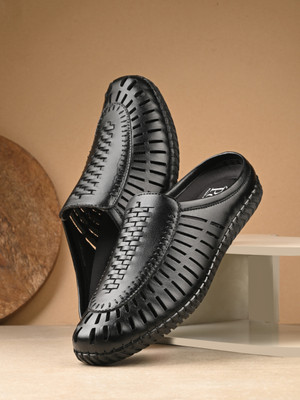 POS Planet Of Shoes Men Sandals(Black , 10)