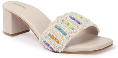 ANOUK Women Heels(Off White , 7)