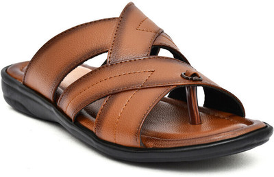 QARA Men Sandals(Tan , 6)