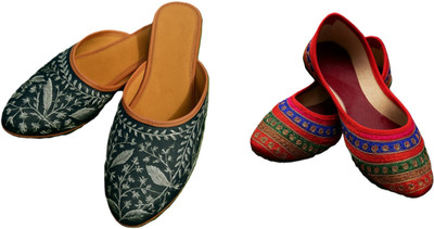 Dualstep Women Flats(Black, Multicolor , 4)