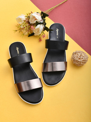 AJANTA Women Flats(Black , 4)