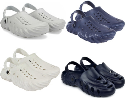 Golf Men Clogs(Grey, Navy, White, Blue , 9)
