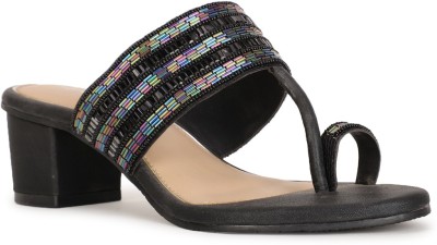 Marie Claire Women Heels(Black , 5)