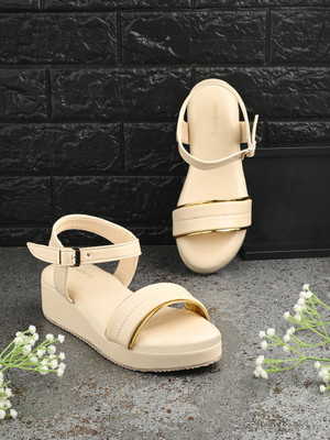Dressberry Women Heels(Beige , 5)