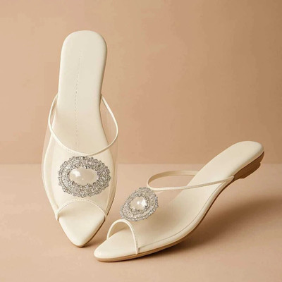 Pulkit enterprises Women Flats(White , 5)