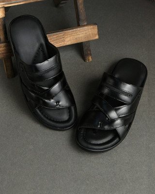 STEPHORN Men Sandals(Black , 7)