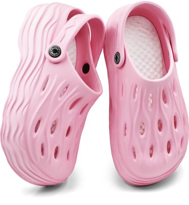 RADDZ SPORTS Women Clogs(White, Pink , 5)