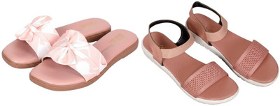 Kuhu Creations Women Flats(Pink, Pink , 5)