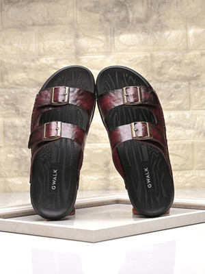 G WALK Men Casual(Burgundy , 6)
