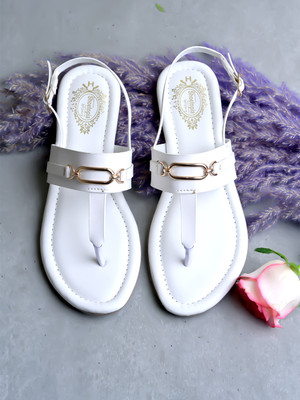 SHOETOPIA Women Flats(White , 6)