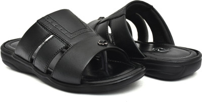 QARA Men Sandals(Black , 7)