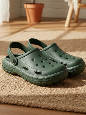 ZIERA Men Clogs(Olive , 11)