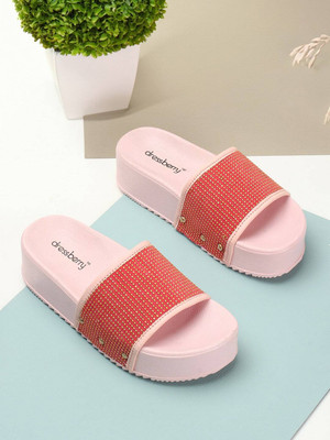 Dressberry Women Wedges(Pink , 5)