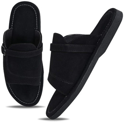 DFR Sandals for MenDaily Use Comfortable Ethnic Rajasthani Mens Slippers Chappals Men Casual(Black , 7)