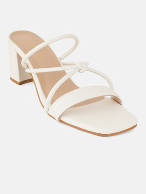Dressberry Women Heels(White , 8)