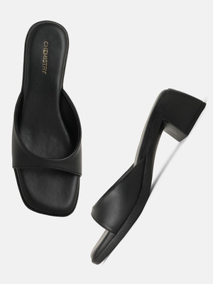 CHEMISTRY Women Heels(Black , 3)
