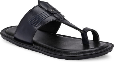 ANOUK Perfect Soft Lightweight Toe Loop Men Sandals(Navy, Black , 10)