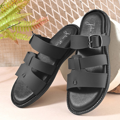 John Karsun Men Sandals(Black , 8)