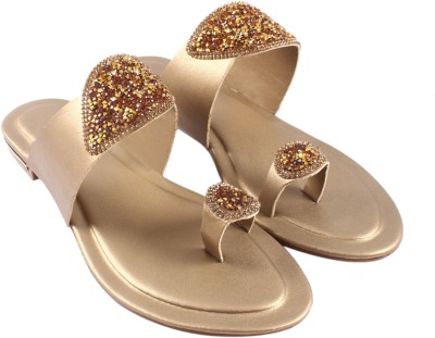 kavyansh Women Sandals(Gold , 5)