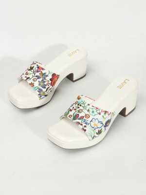 LAVIE Women Heels(White , 8)