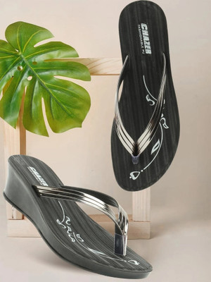 Chazer Women Wedges(Black , 6)