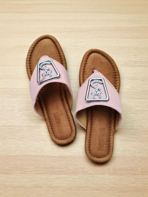 Bhavya Traders Women Flats(Pink, Brown , 7)
