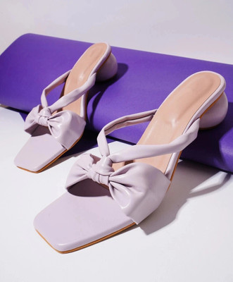 TRYME Women Heels(Purple , 8)