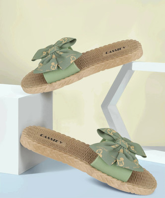 Cassiey Women Flats(Green , 8)