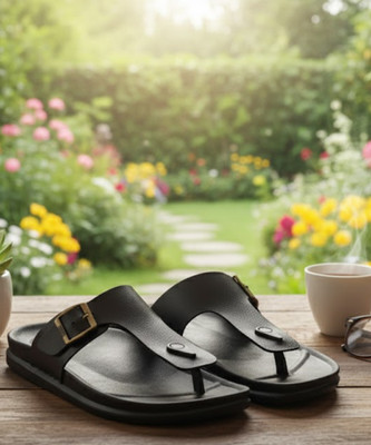 Lehar Soft and Comfortable Orthopedic Pain Relief Men Sandals(Black , 6)